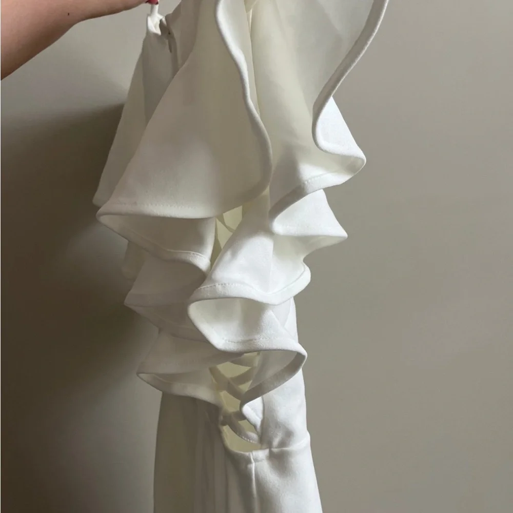 White Ruffle Dress - Picture 5 of 5